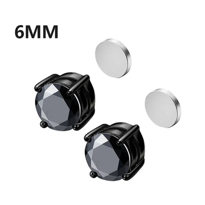 Magnetic Zircon Studs | No-Piercing Illusion Earrings
