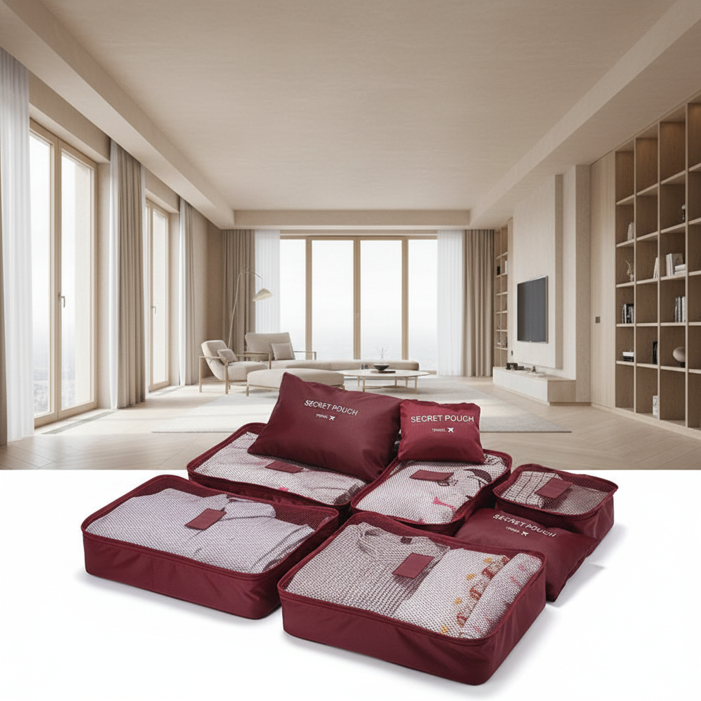 6 Pcs Travel Clothes Storage Bags