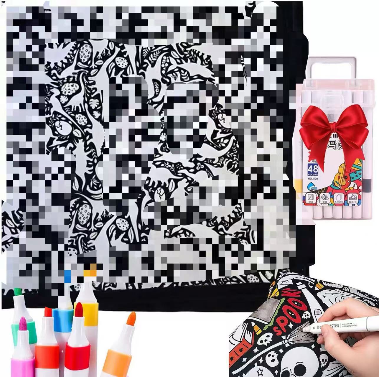Color-Your-Own Velvet Art Blanket | Custom DIY Crafting Throw