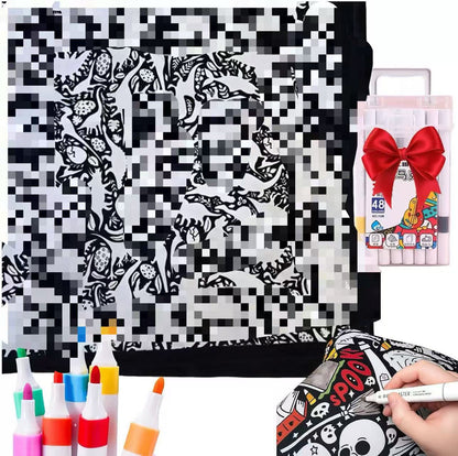 Color-Your-Own Velvet Art Blanket | Custom DIY Crafting Throw