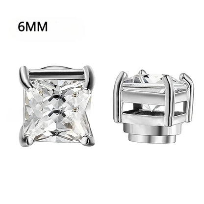Magnetic Zircon Studs | No-Piercing Illusion Earrings