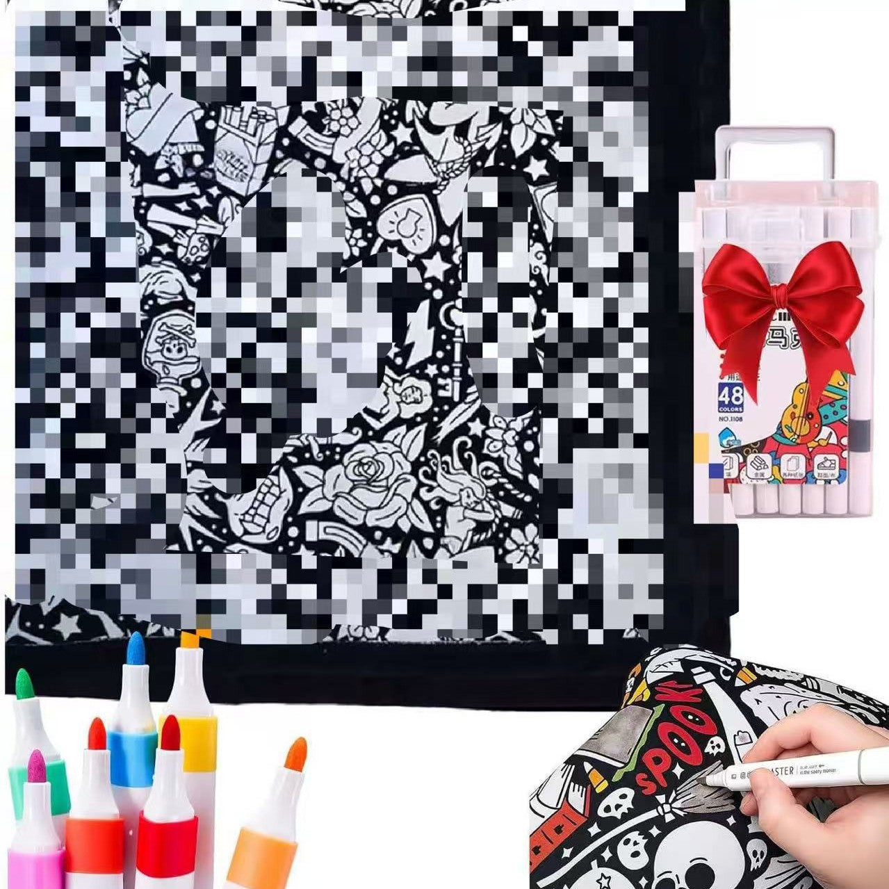 Color-Your-Own Velvet Art Blanket | Custom DIY Crafting Throw