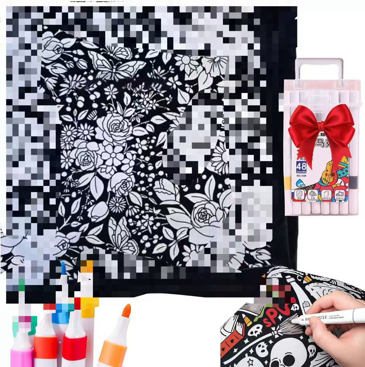 Color-Your-Own Velvet Art Blanket | Custom DIY Crafting Throw