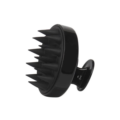 Black hair detangler with spikes on a white background