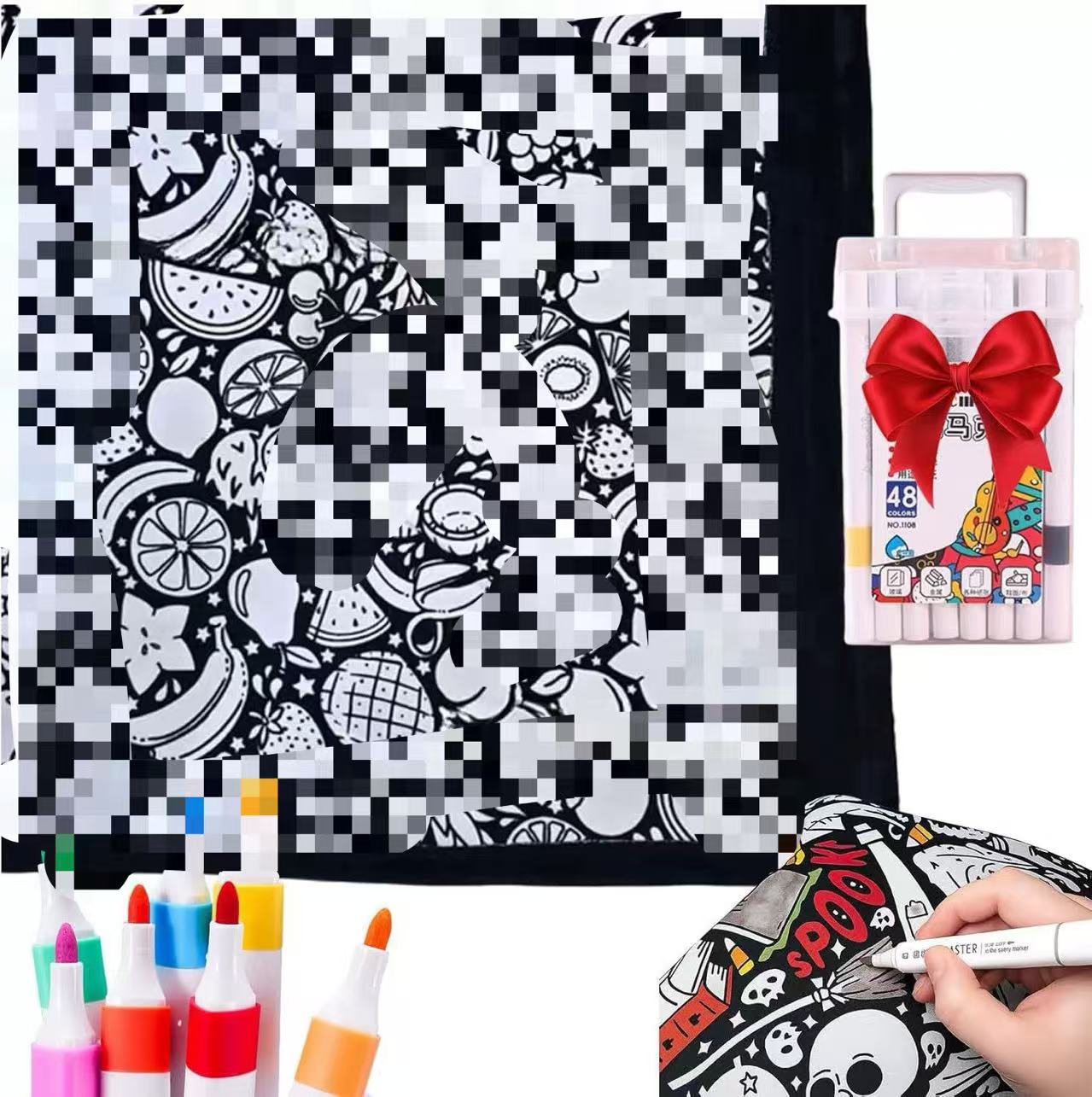 Color-Your-Own Velvet Art Blanket | Custom DIY Crafting Throw