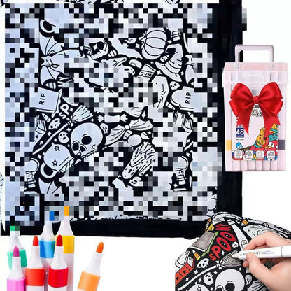 Color-Your-Own Velvet Art Blanket | Custom DIY Crafting Throw
