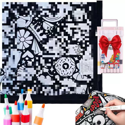 Color-Your-Own Velvet Art Blanket | Custom DIY Crafting Throw
