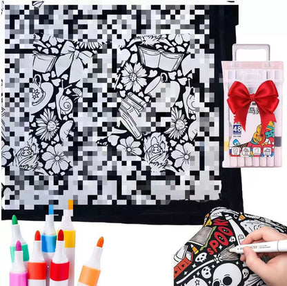 Color-Your-Own Velvet Art Blanket | Custom DIY Crafting Throw