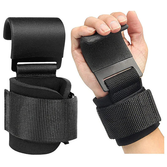 Black wrist support brace with adjustable straps on a white background