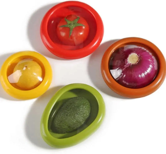 Colorful containers with vegetables on a white background