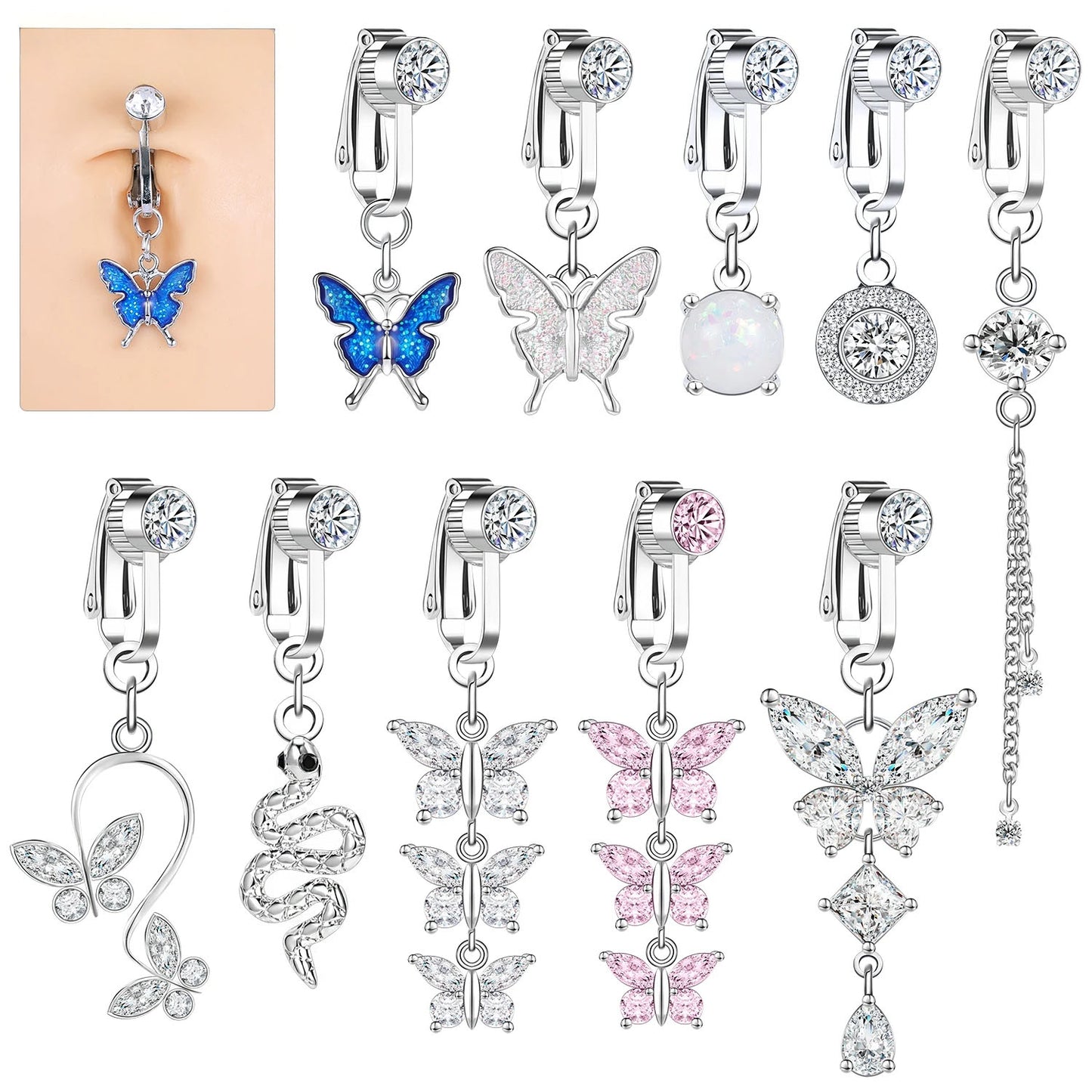 Clip-On Belly Button Piercing