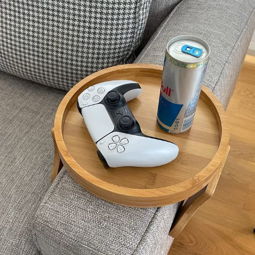 Premium 100% Bamboo Sofa Armrest Tray