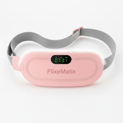 Pink and gray electronic device on a white background