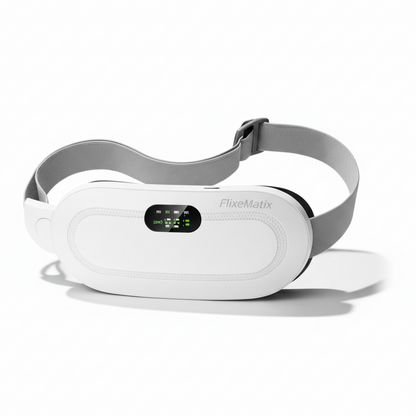 White electronic device with a green display on a gray background