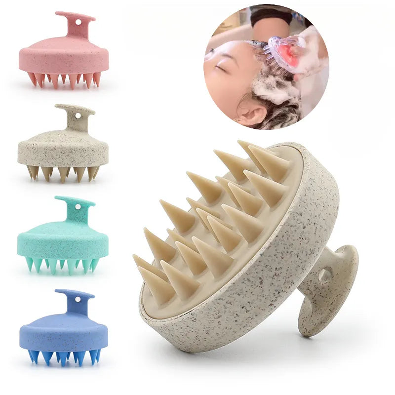  scalp massager with different color options on a white background