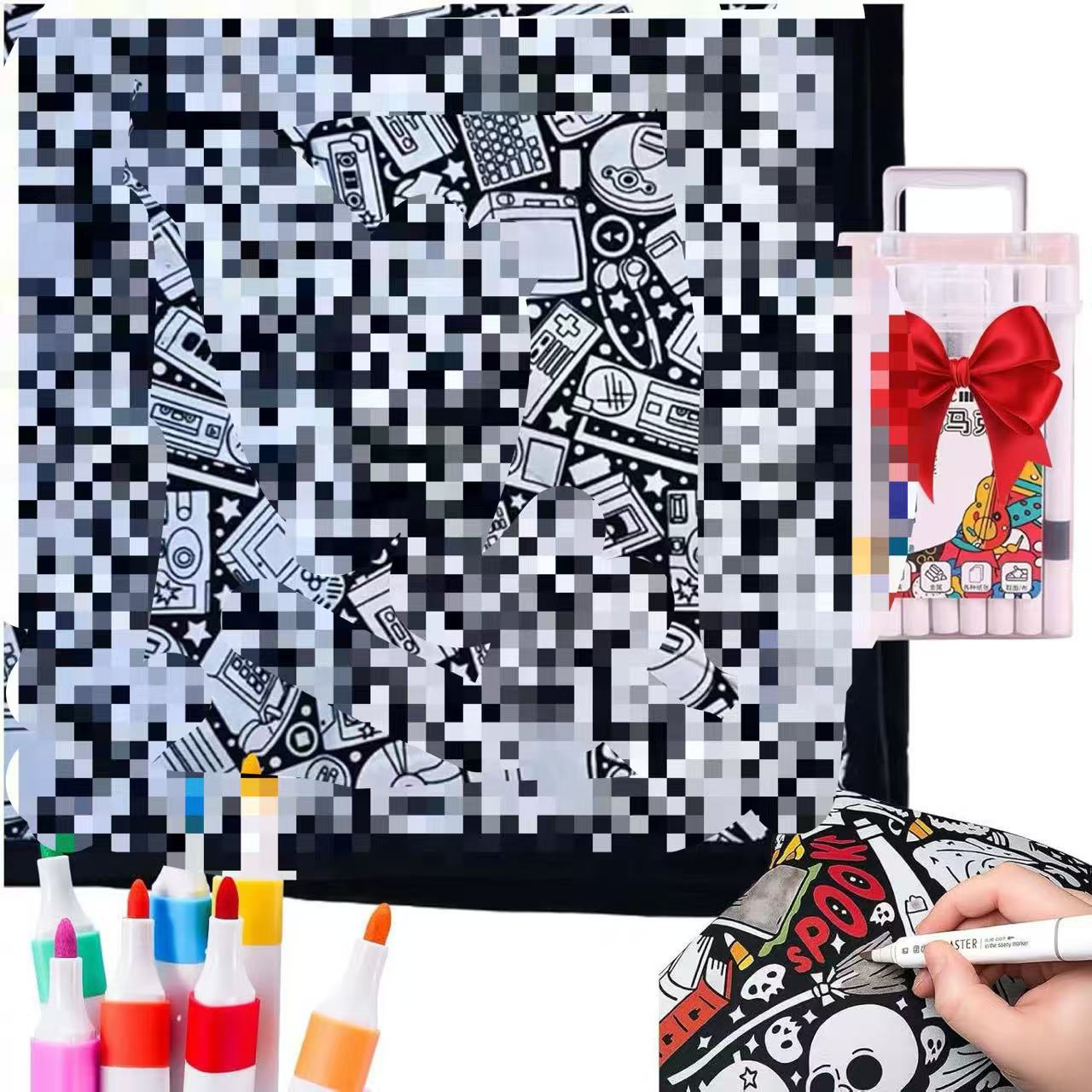 Color-Your-Own Velvet Art Blanket | Custom DIY Crafting Throw
