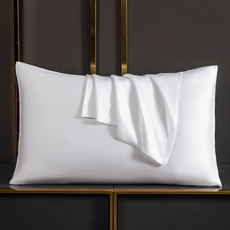 White pillow on a dark background
