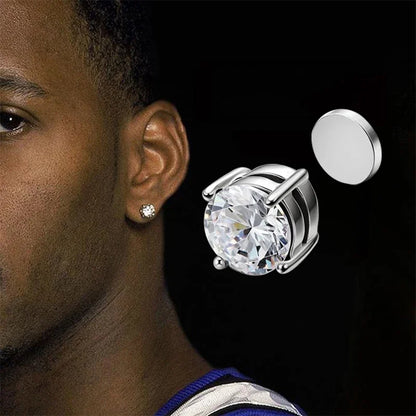 Magnetic Zircon Studs | No-Piercing Illusion Earrings