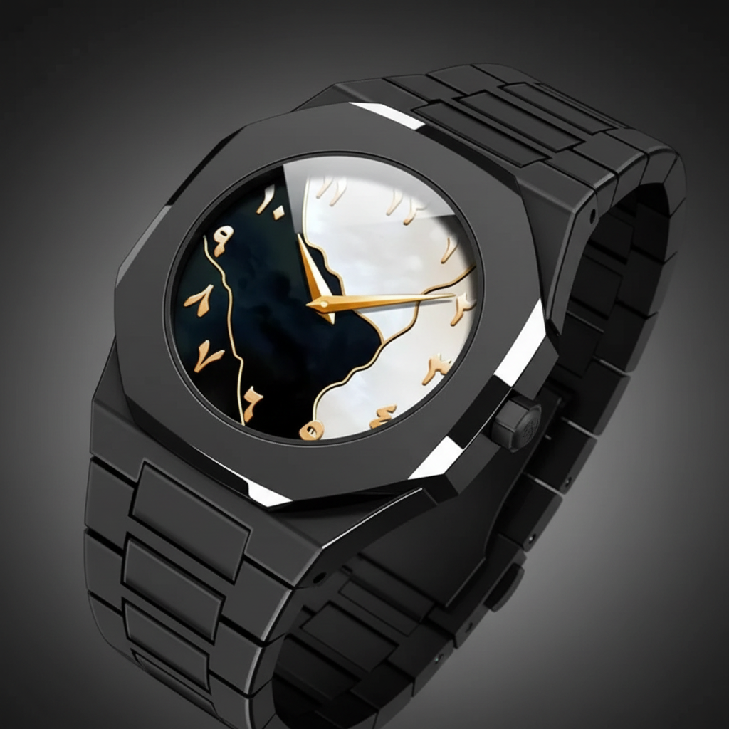 Minimalistic Arabic Numerals Watch