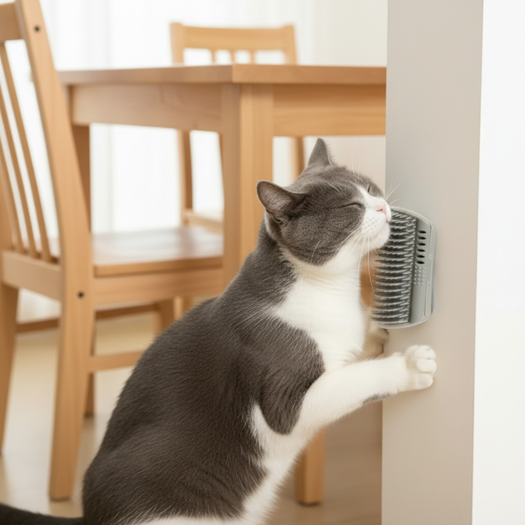 Cat Self-Groomer & Scratcher (Set of 2) - Upgraded 3.0 Soft Massage Brush