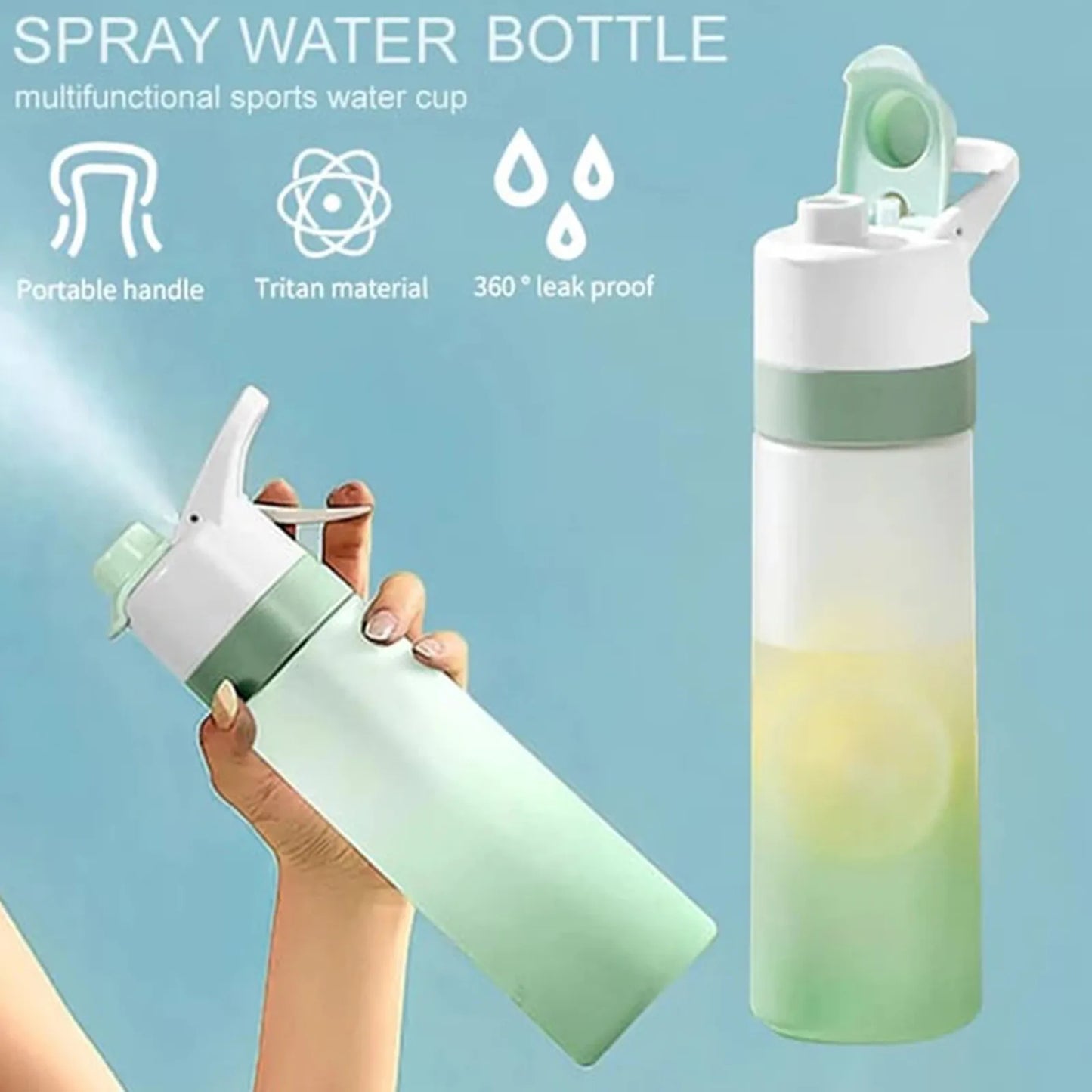 HydroMist 2-in-1 Sports Bottle | Dual-Action Drink & Cooling Spray Flask