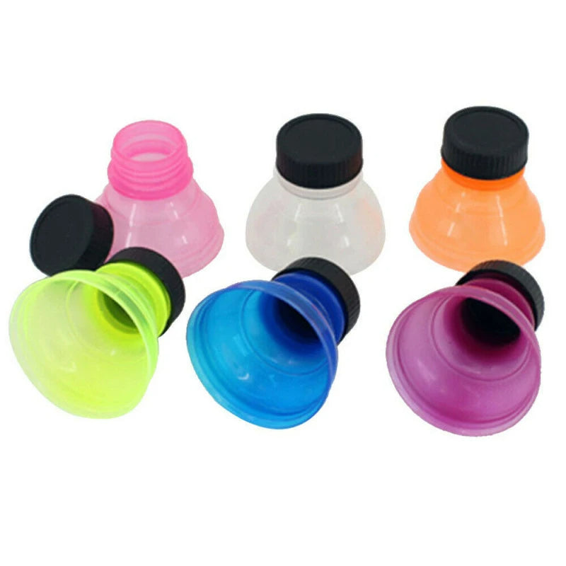 Set of colorful silicone bottle caps on a white background