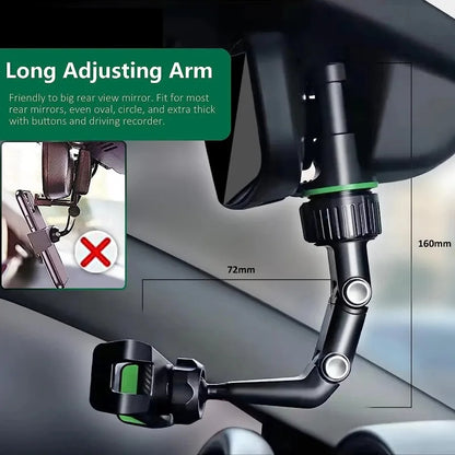 Long adjusting arm for car rearview mirror with measurement details