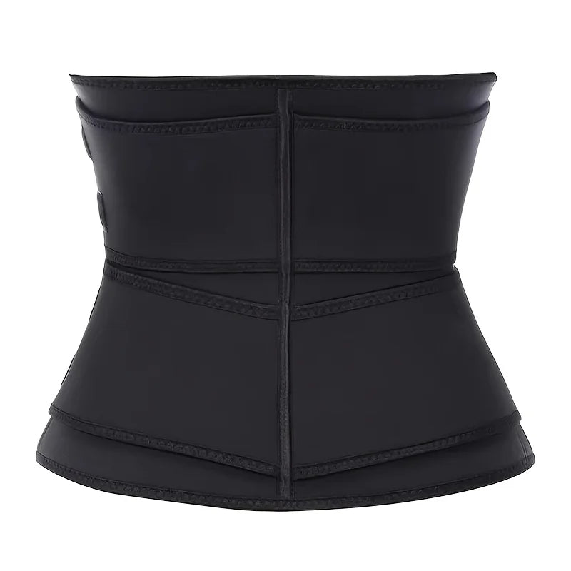 Black waist trainer on a white background