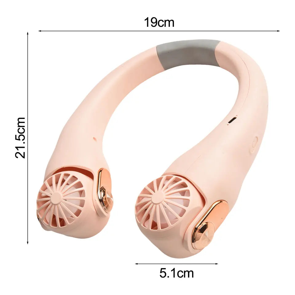Hands-Free Bladeless Neck Fan | 360° Personal Cooling Wearable