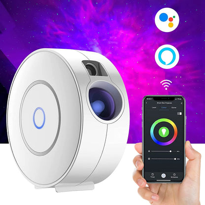 StellarGlow Smart WiFi Galaxy Projector | Tuya-Enabled App & Voice Control Aurora Night Light
