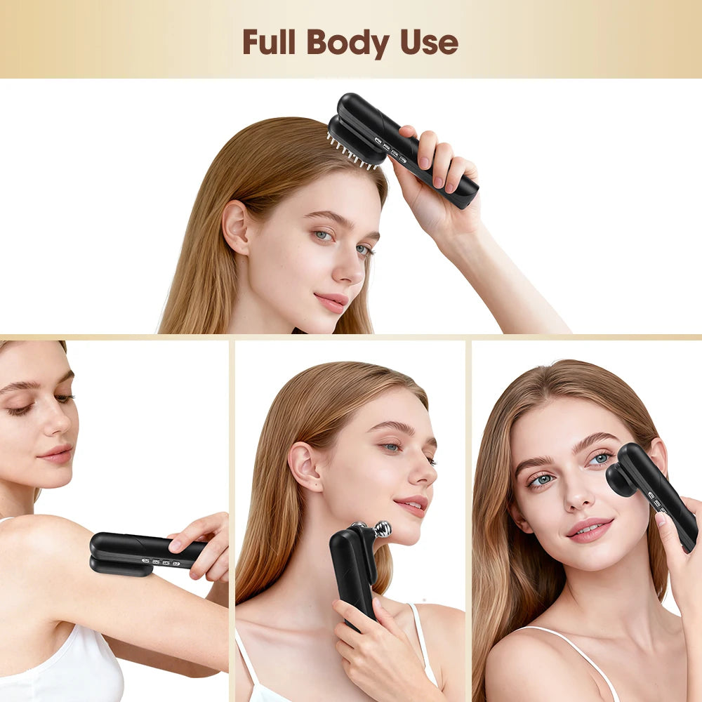 Omnisculpt 4-in-1 Electric Massage Comb | EMS & Red Light Therapy Scalp Massager