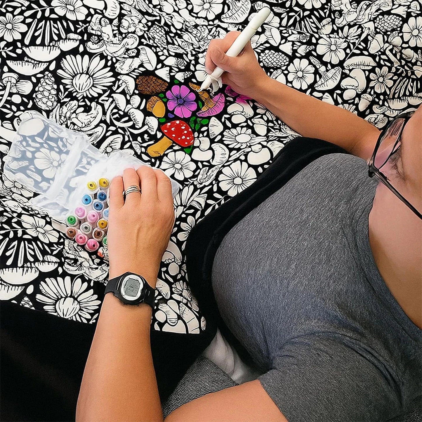Color-Your-Own Velvet Art Blanket | Custom DIY Crafting Throw