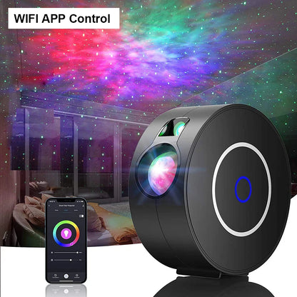 StellarGlow Smart WiFi Galaxy Projector | Tuya-Enabled App & Voice Control Aurora Night Light
