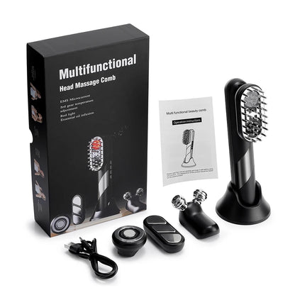 Omnisculpt 4-in-1 Electric Massage Comb | EMS & Red Light Therapy Scalp Massager