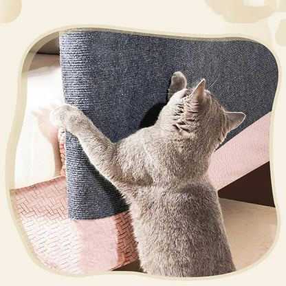 Cat using a textured scratching post in a cat tree