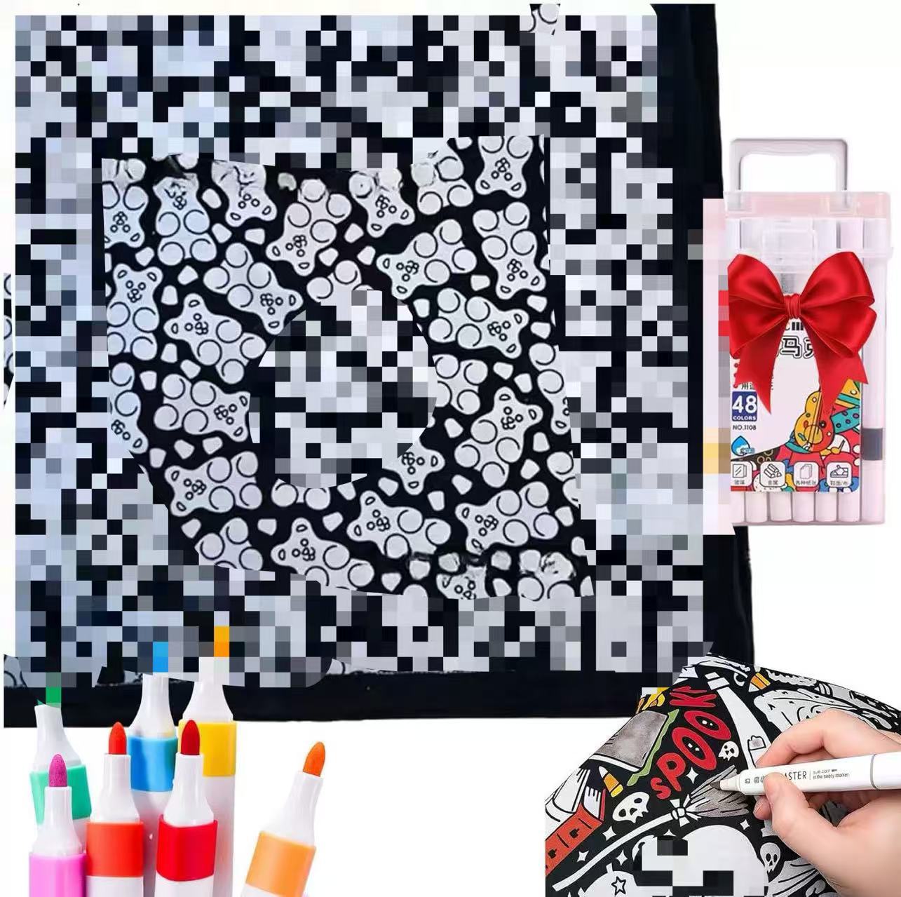 Color-Your-Own Velvet Art Blanket | Custom DIY Crafting Throw
