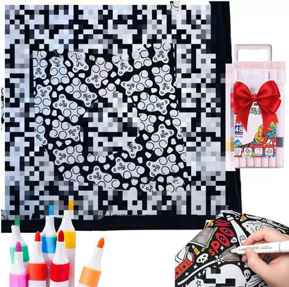 Color-Your-Own Velvet Art Blanket | Custom DIY Crafting Throw
