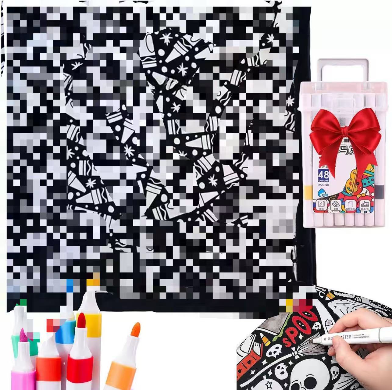 Color-Your-Own Velvet Art Blanket | Custom DIY Crafting Throw