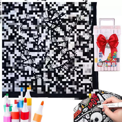 Color-Your-Own Velvet Art Blanket | Custom DIY Crafting Throw