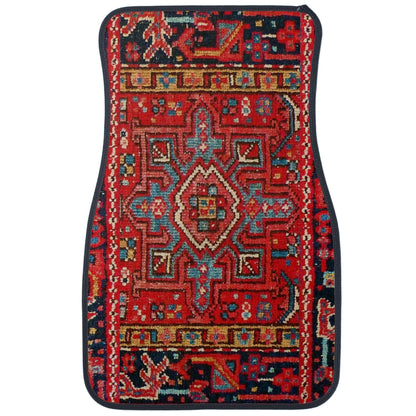 Car mat with intricate geometric pattern on a white background