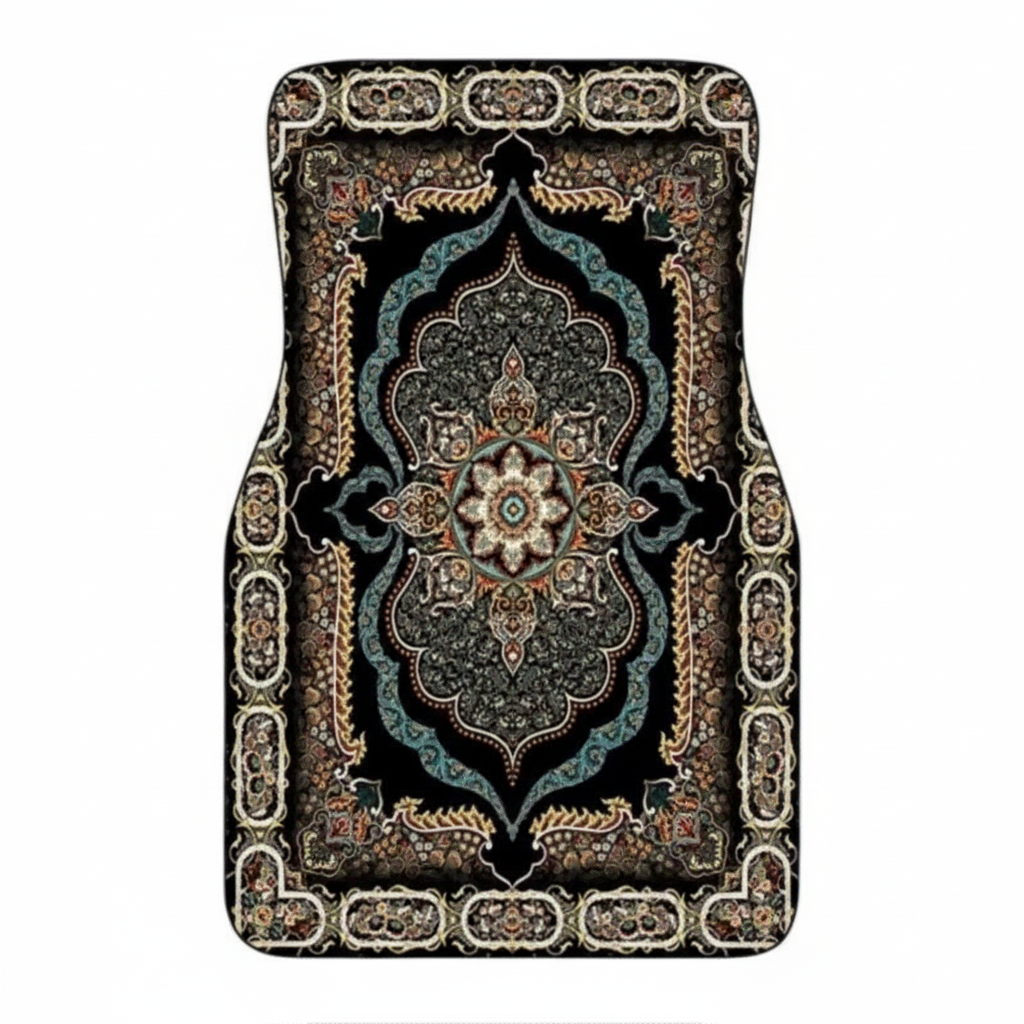 Decorative phone case with intricate patterns on a white background